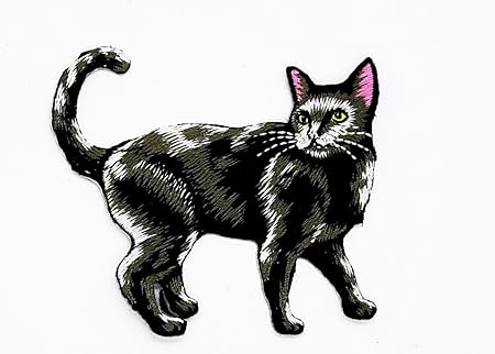 Chat Noir Dessin Animé Hippie Rétro Motard Veste Gilet T
