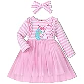 Toddler Baby Girls Christmas Dress Long Sleeve Fall Winter Dress Santa Claus Tulle Tutu Xmas Dress