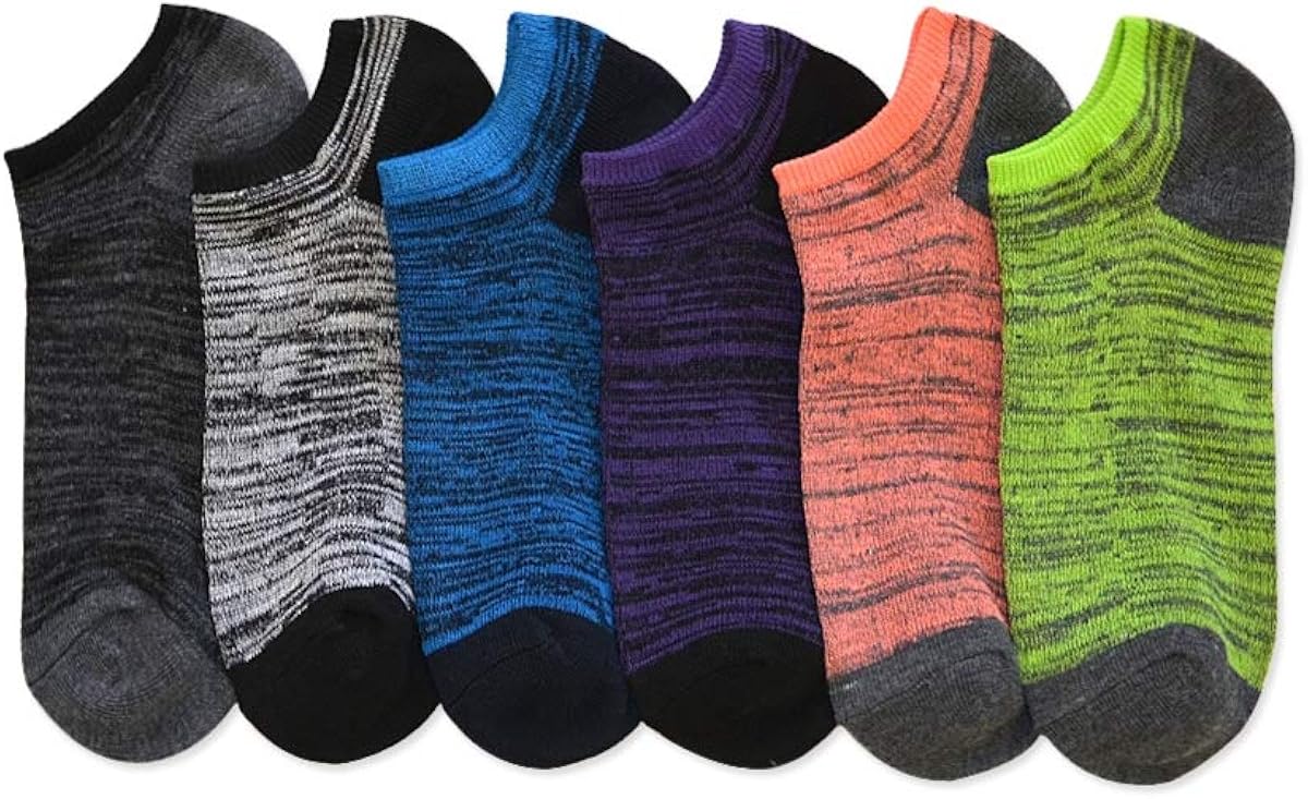 Women's Socks - Ankle Cut, Low Cut, No Show, Footie, Casual, Sport, Athletic Girls Socks in Colorful Patterns: Clothing