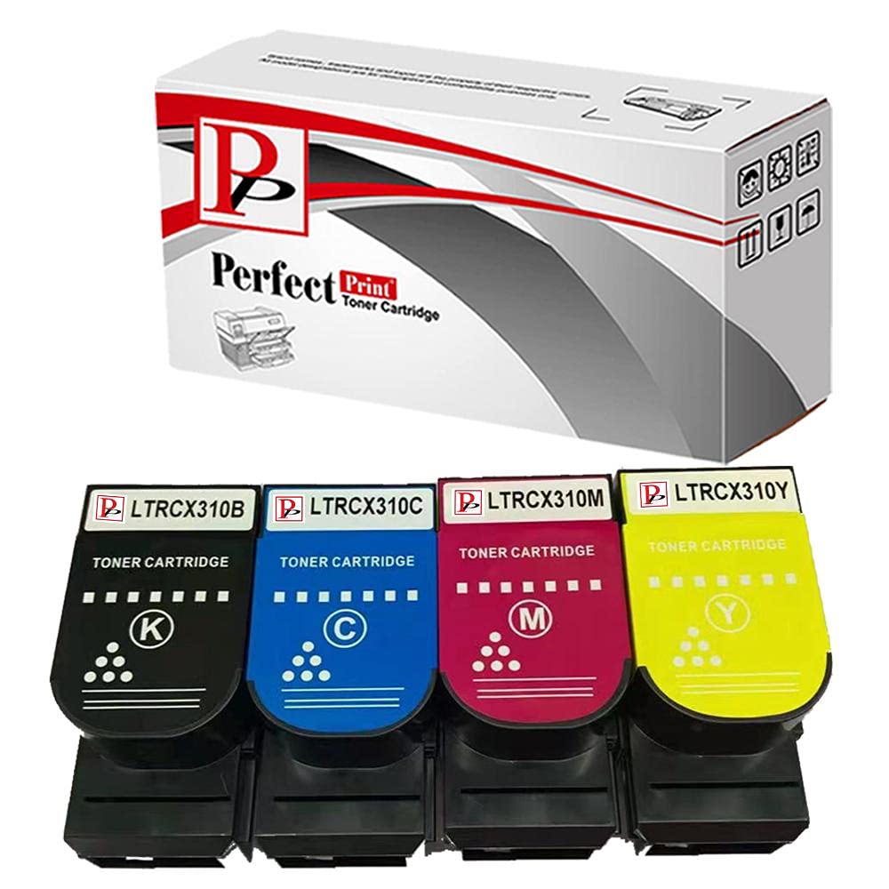 4 PerfecetPrint Compatible Toner Cartridge for Lexmark CX310dn CX310n CX410de CX410dte CX410e CX510de CX510dhe CX510dthe