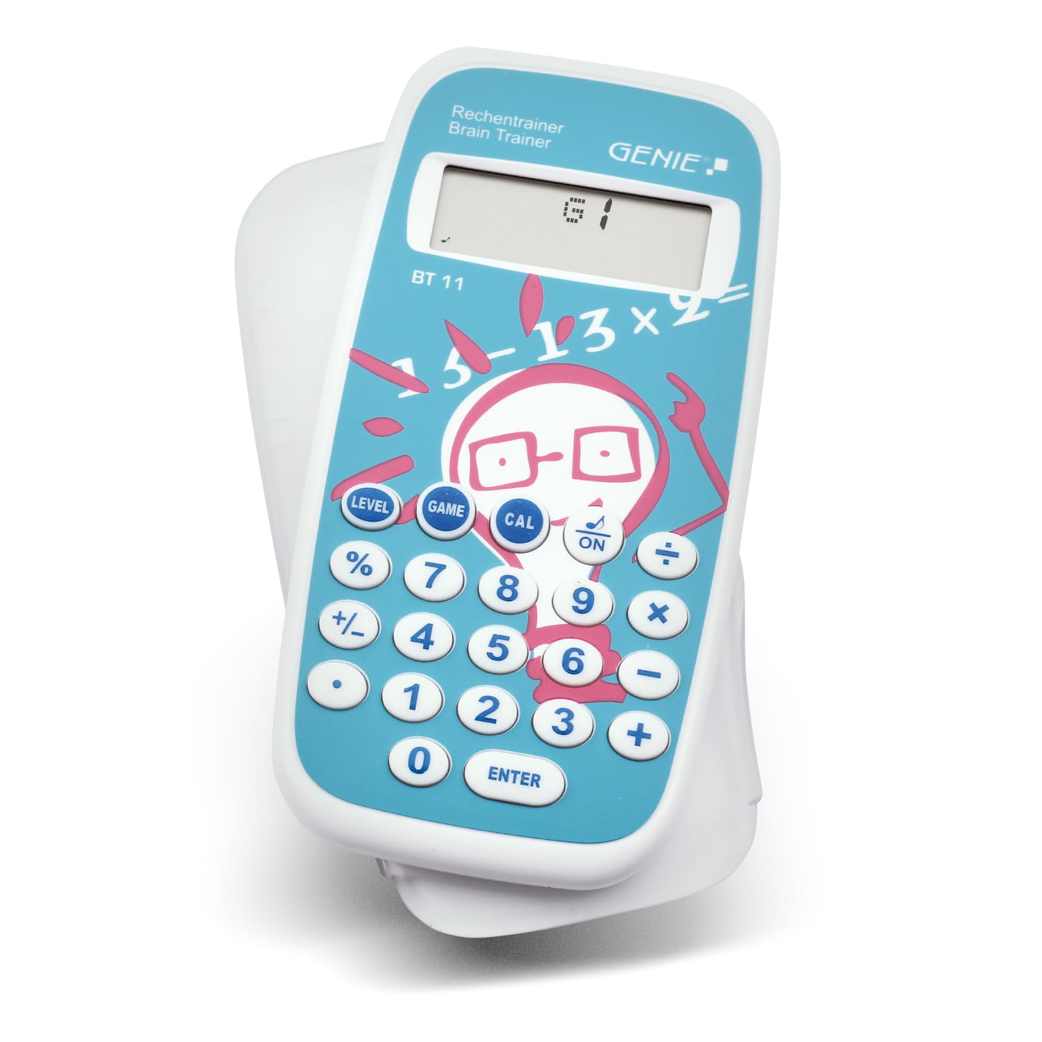 Genie BT11 Calculus Trainer Educational Game with 300,000 Exercises with Pocket Calculator with Protective Cover