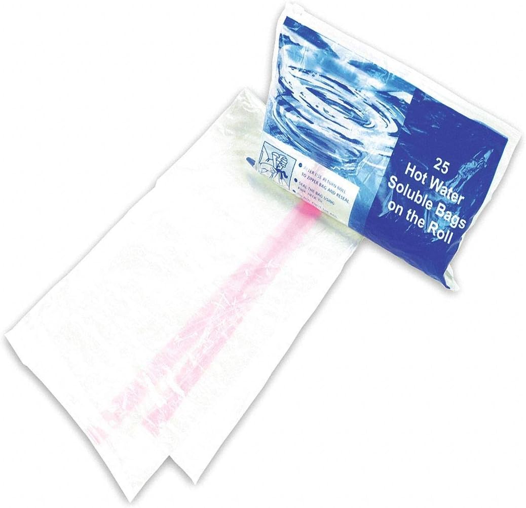 Elkay Plastics WSB2633 0.8 mil 26" x 33 Water Soluble Bag, 26" x 33", Green (Case of 100)