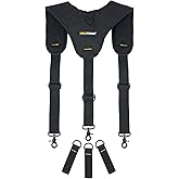 MELOTOUGH Tool Belt Suspender 3 point padded suspenders plus 3 pack suspender loop