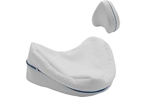 UXIETIN Upgrade Invisible Zippered Pillow Cover Compatible with Contour Legacy Knee Pillow,Anti-Pilling and Washable Legacy Leg and Knee Foam Support Cover Only (White)