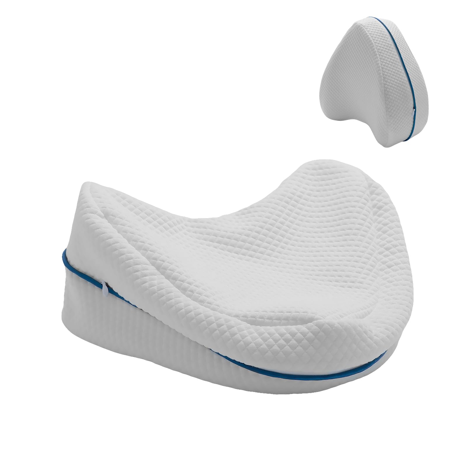 Photo 1 of Upgrade Invisible Zippered Pillow Cover Compatible with Contour Legacy Knee Pillow,Anti-Pilling and Washable Legacy Leg and Knee Foam Support Cover Only (White)
