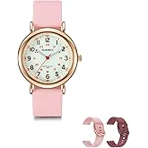 HEUREMATE 5ATM Waterproof Simple Unisex Analog Watch, Medical Professional Nurse Watch with Luminous Easy-Read Dial, Military Time, 24-Hour Second Hand, Silicone Band for Students, Fashion Women Men