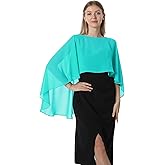 Hotshawl Capelets for women Chiffon Cape Shawls and Wraps for Evening Dress Wedding Capes Cover Up
