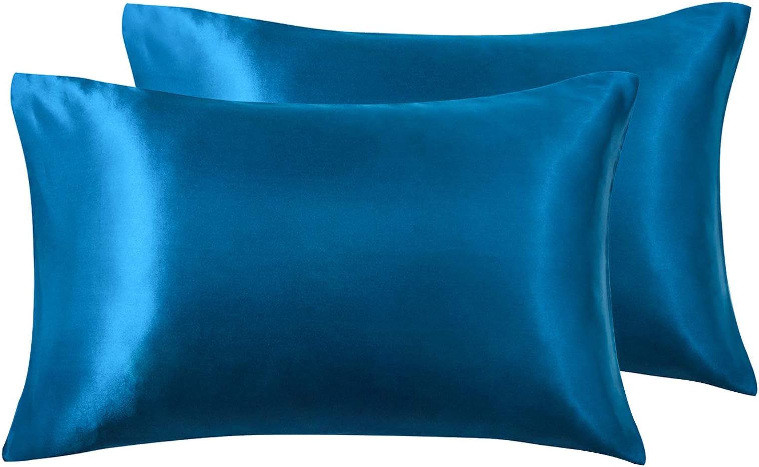 Tempcore Satin Pillowcase for Hair and Skin Standard/Queen Size 2-Pack,20x30 Teal Pillow Cases Satin Pillow Covers with Envelope Closure(Anti Wrinkle,Wash-Resistant)