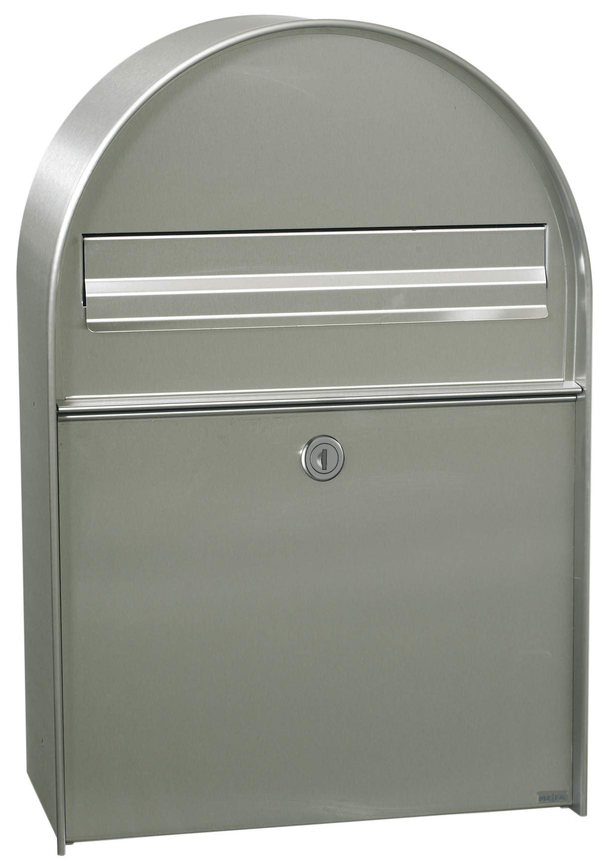 Renz 400020M MEFA Amber 400 Letterbox Stainless Steel with Rain Cover Large Letter Flap, Size: 555 x 380210 mm, stainlesssteel
