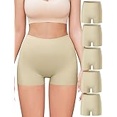 Derisaly Womens Boyshort Panties Seamless Underwear High Waist Slip Shorts Tummy Control Briefs No Show Under Dress