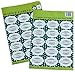 Royal Green - 2 Sets of Pre-Printed Spices Stickers for jar container and lids plus blank labels for DIY – 92 Pack