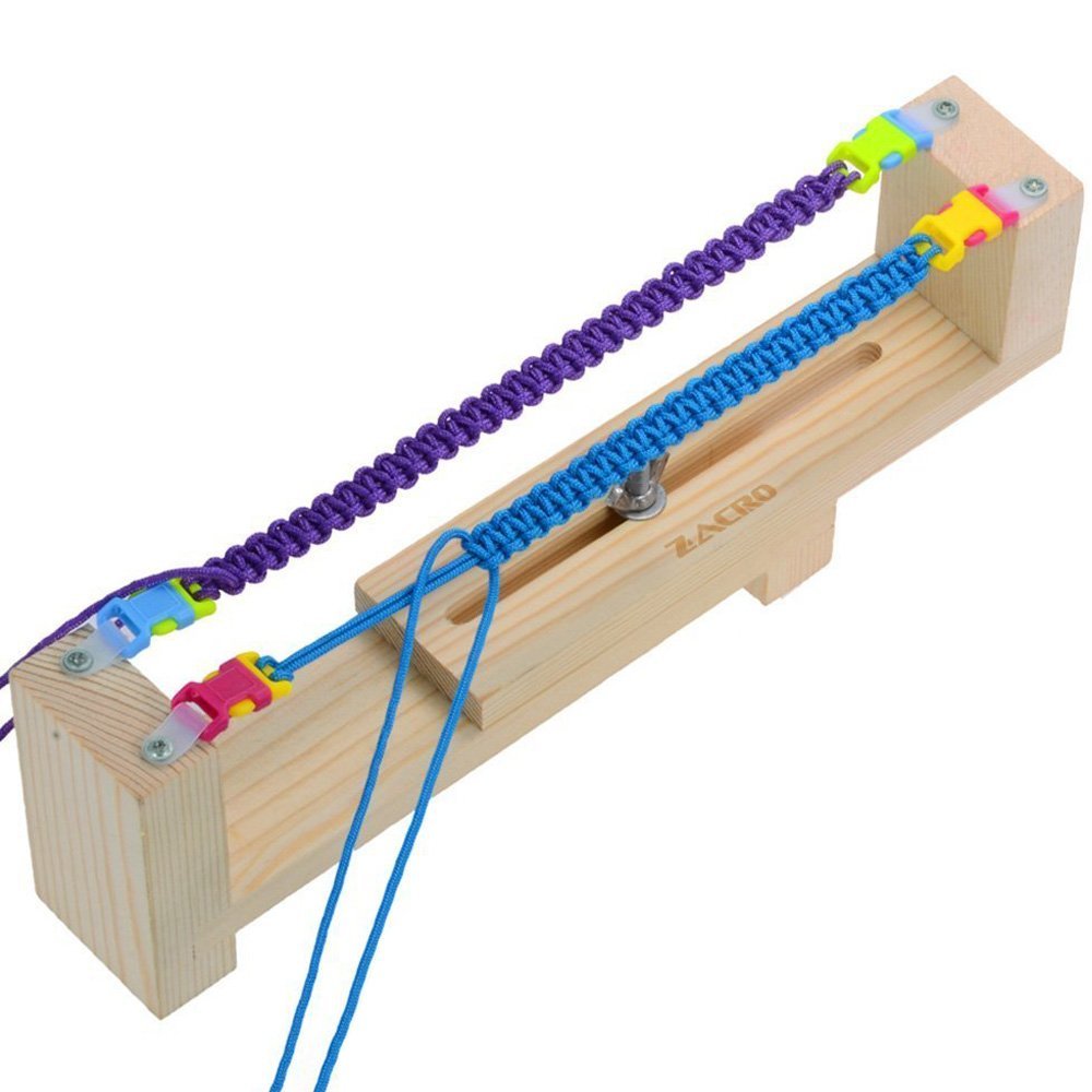 Diy Wood Jig Bracelet Maker Paracord Wristband Knitting Tool Parachute Cord Knit Paracord Bracelets