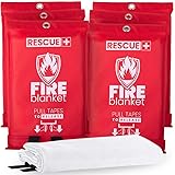 Rescue+ Emergency Fire Blankets – 6 Pack, 40” x