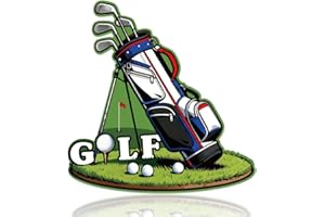 Doodlream Golfing Tin Sign Retro Metal Wall Decor 10.5" x 10.7" Golf Bag Sport Vintage Wall Art Poster for Home Cafe Golf Cou