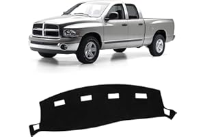 KUST Car Dash Cover for 2002-2005 Dodge Ram 1500, 2003-2005 Ram 2500/3500 Polyester Dashboard Cover Non-Slip Interior Accessories for Dodge Ram Custom Fit Dashboard Mat No Glare Black