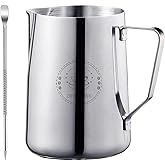 50oz Milk Frothing Pitcher, 1500ml Milk Frother Cup, 50 Oz milk Steamer Cup, Stainless Steel Pitchers, Milk Jug, Milk Frother Pitcher, Espresso Steaming Pitchers, Espresso Machine Accessories