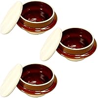 3個セット 蓋物 釜飯容器(一人用) [14 x 8.5cm] 直火 【料亭 旅館 和食器 飲食店 業務用 器 食器】