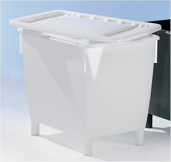 Rechteckbehälter - mit Füßen, lebensmittelecht, natur - Inhalt 650 l
