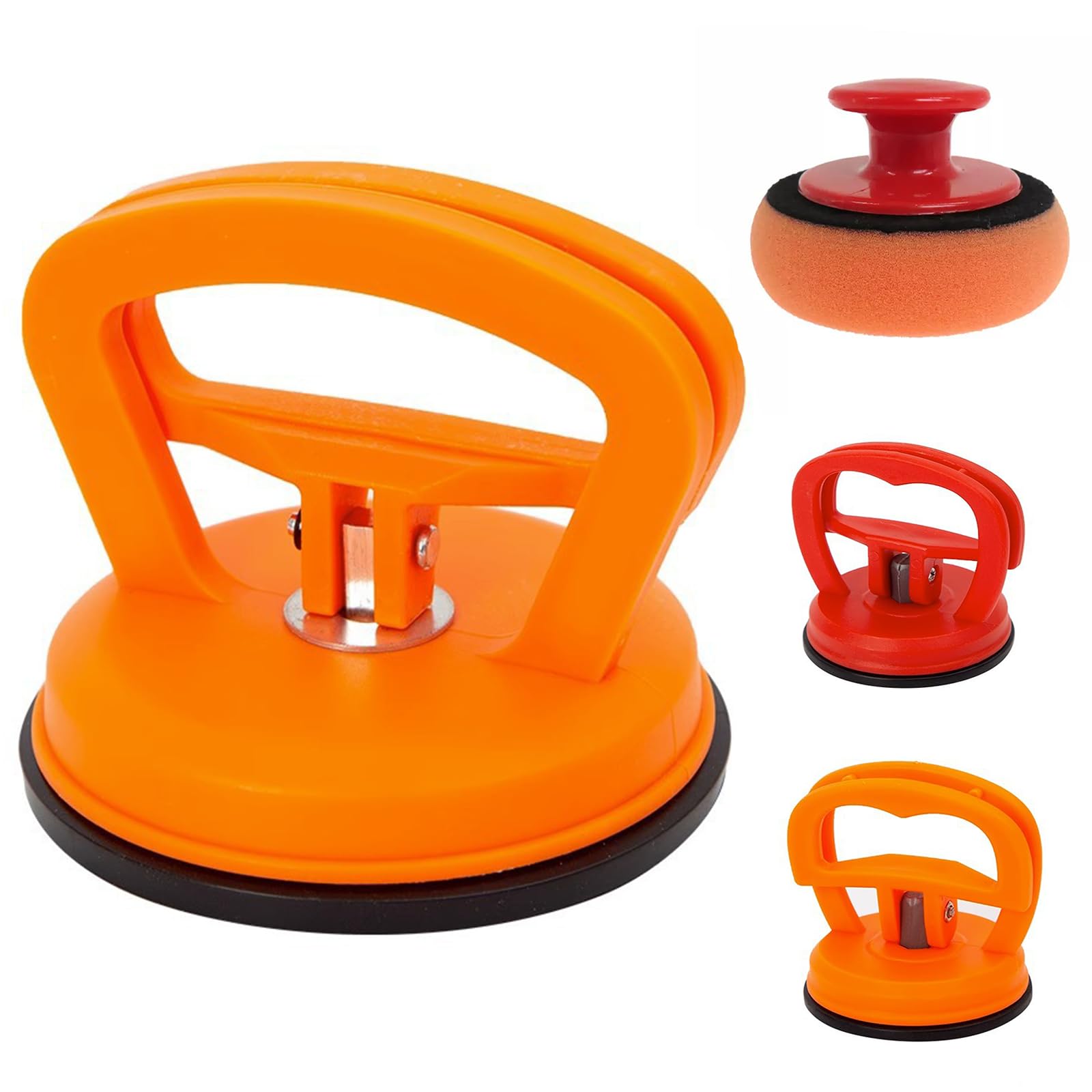Photo 1 of *UNTESTED*
Renyanoos 3-Piece Car Dent Repair Suction Cup Set, 1 Large + 2 Small – Strong Vacuum Dent Puller for Car, Glass & Tiles with Polishing Sponge – Multi-Purpose Dent Removal Tool