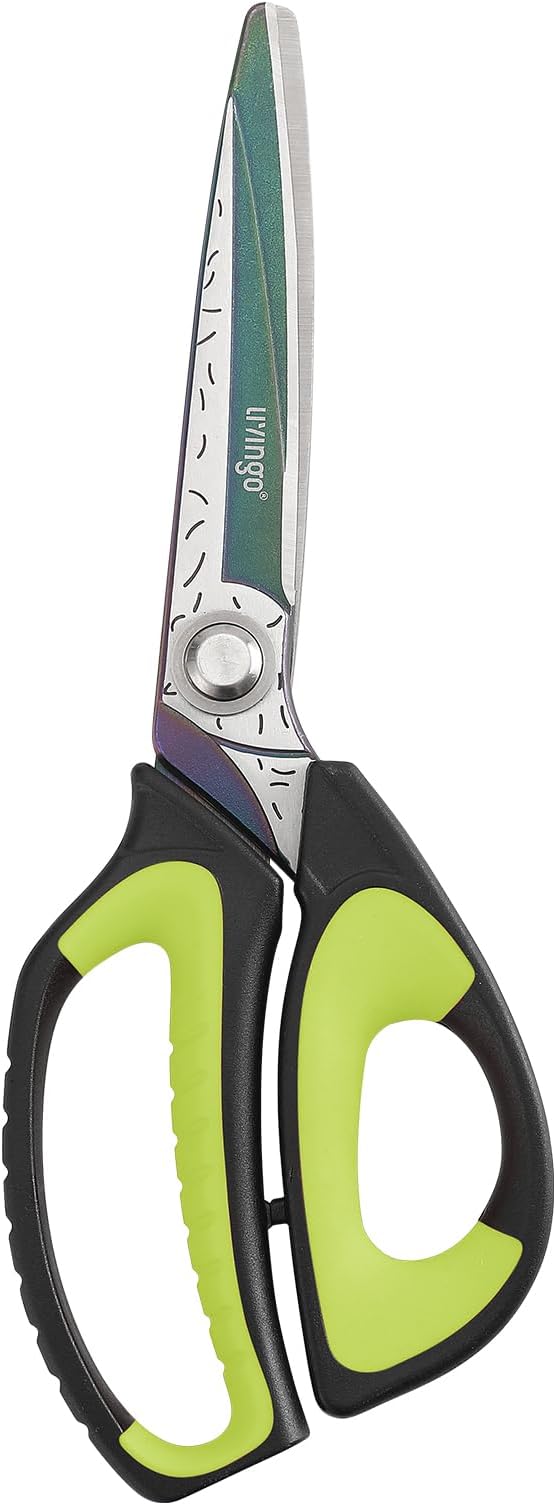 LIVINGO 10 Inch Scissors Titanium-Coated Blades Heavy Duty Precision Cutting