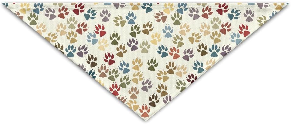 Alexander Colorful Dog Footprint Cute Pattern Pet Puppy Triangle Triangular Neckerchief Scarf Headband Bib Bandana Collars Wrist Slobber Towel Scarves Keffiyeh Keffiyeh