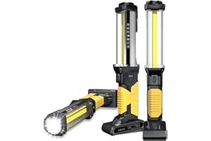 WARSUN Led Work Light Rechargeable Magnetic Work Lights 1500 Lumens Super Bright Trouble Light Cob Portable Automotive Work F