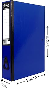 ED 5 x Pukka Foolscap A4 Glossy Box Files Navy 70mm Spine with Clip Lock view 2