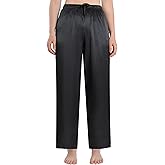Latuza Women's Petite Satin Pajamas Pants Petite Length Pj Lounge Pants