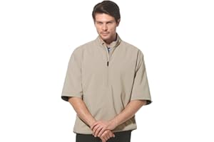 Monterey Club Men's 1/2 Zip Short Sleeve Active Golf Windbreaker #1798