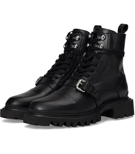 Amazon.com | AllSaints Women's Footwear Alex Boot Black Shine 9 M