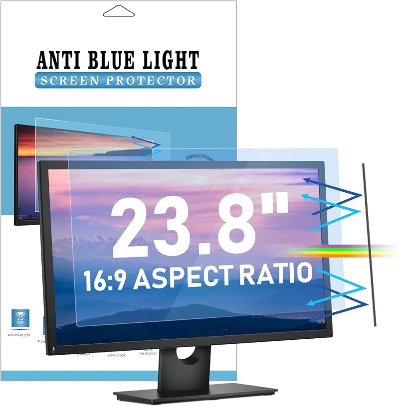 LAMA 23.8 Inch Monitor Screen Protector Anti Blue Light Glare UV Eye Protection