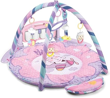 pink baby play gym