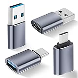 USB to USB C Adapter 4 Pack, 2*Type C Female to A