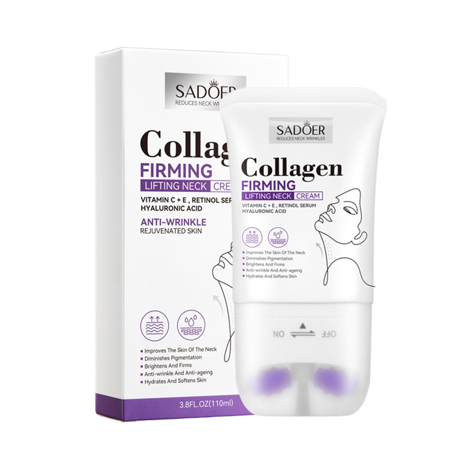 Neck Creams for Firming Roller,Neck Creams for Tightening Best for Older Women,Relieve Edema In The Neck,Reduce Wrinkles Fine Lines and Double Chin,Firm and Lift Sagging Skin