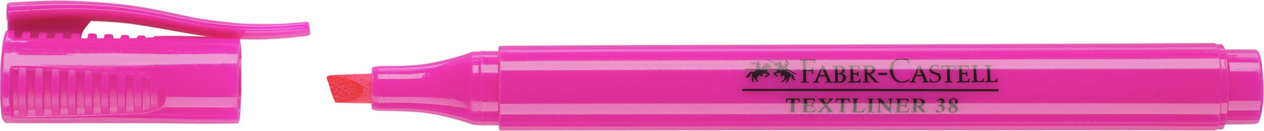 Faber-Castell 157728 Box of 10 Textliner 38 Fluorescent Markers Pink