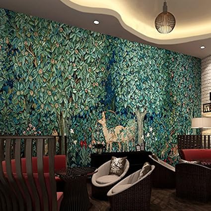 Huangyahui Carta Da Parati Carta Da Parati 3d Piante Verdi