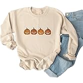 Ykomow Pumpkin SweatShirt for Women Thanksgiving Graphic Tees Fall Halloween Sweater