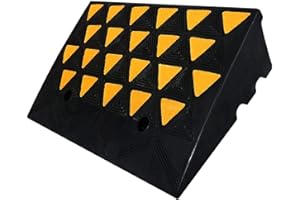 BESEA Rubber Curb Ramp 6" inch High 23.6" Length (Heavy Duty Ramp, 1PCS), for Driveway Curb Ramp Car Motorcycle Loading Dock Truck Pickup Truck Threshold Ramp(6 inch Height, Capacity 60000lbs)-1pack