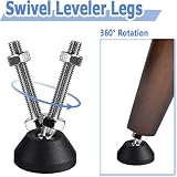 Mesee M8 Swivel Leg Levelers 6pk Nylon Anti-slip Adjustable Glide Feet for view 5