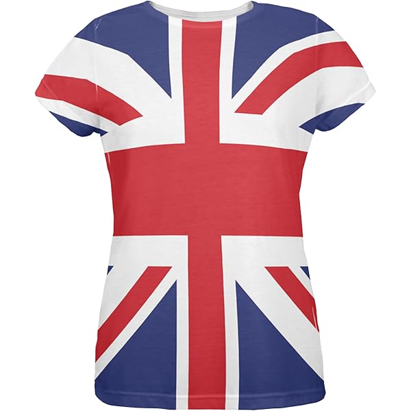 T-shirt Unisexe Drapeau Union Jack - 100% Coton, 180 G/m², Pour Adulte Et Enfant, Col Rond, Manches Courtes - 7