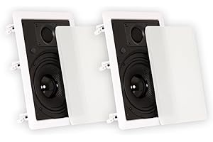 Theater Solutions TS65W in Wall 6.5" Speakers Surround Sound Home Theater Pair, White