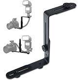EXMAX&reg; Metal Aluminum Alloy L-Shape Camera Flash Bracket Flashlight Camera Holder Mount Quick Flip DSLR SLR