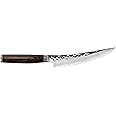 Shun Cutlery Premier Boning & Fillet Knife 6”, Easily Glides Through Meat and Fish, Authentic, Handcrafted Japanese Boning, F