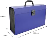 Rapesco 1553 19-Part Expanding Box File A4+ Blue with Lid Lock view 6