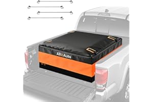 AlltoAuto Truck Bed Cargo Bag Plus, 35 Cubic Feet (58''x48''x22''), 100% Waterproof 600D Heavy Duty, Fits Any Truck, Simple a