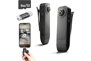 Heart Link Body Camera with Audio and Video Recording - 1080P HD Wearable Mini Camera, 64GB Night Vision Portable Body Cam for Police, Guard - Personal Protection & Sports Recording