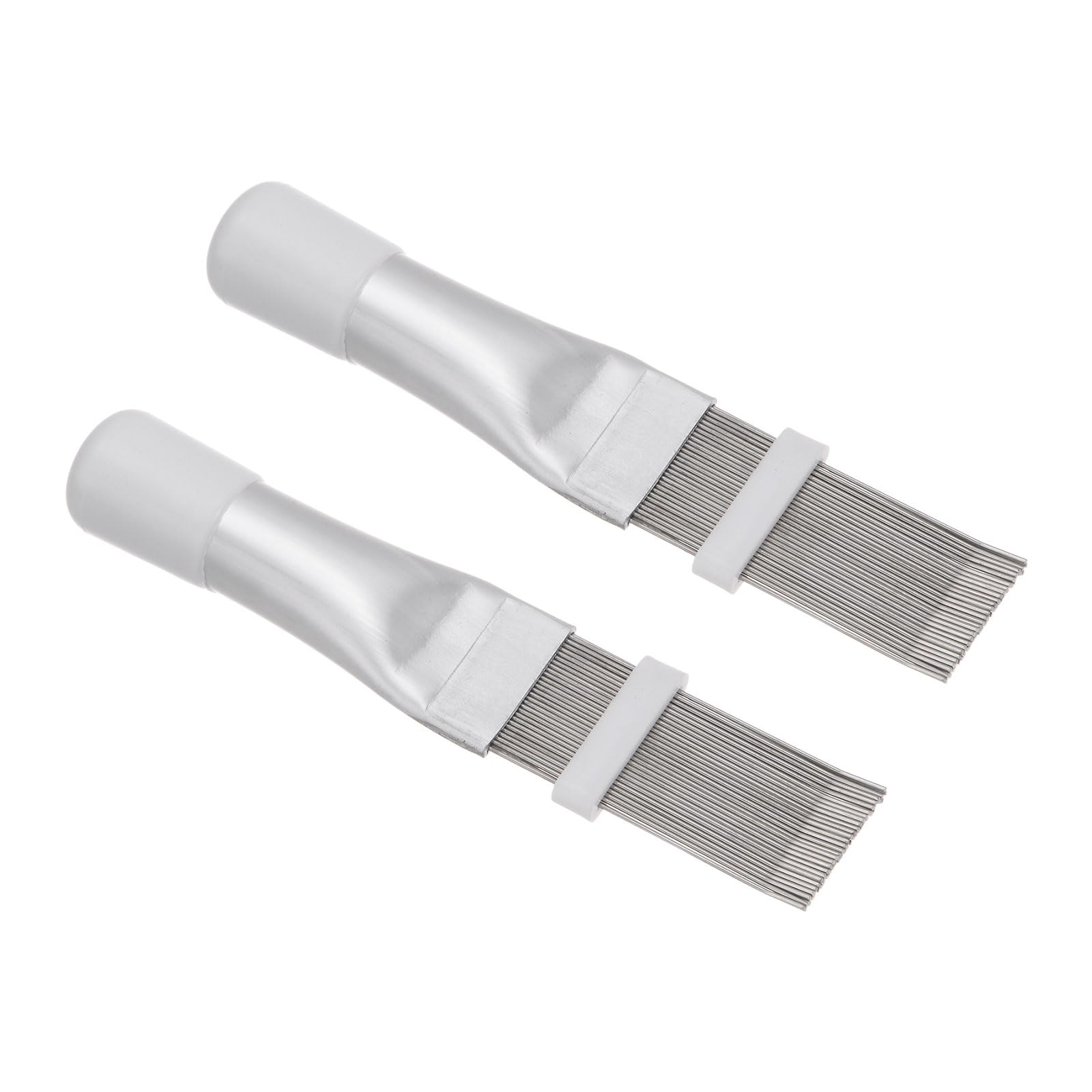 PATIKIL Air Conditioner Fin Comb, 2 Pcs AC Coil Cleaner Fin Straightener Brush Condenser Coil Radiator Repair Tool for AC Unit Refrigerator Evaporator, White