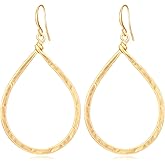 YKKZART Gold Earrings for Women 14k Gold Plated Dangle Drop Earrings Hypoallergenic Dainty Geometric Rectangle Waterdrop Dangle Minimalist Earrings for Women Trendy