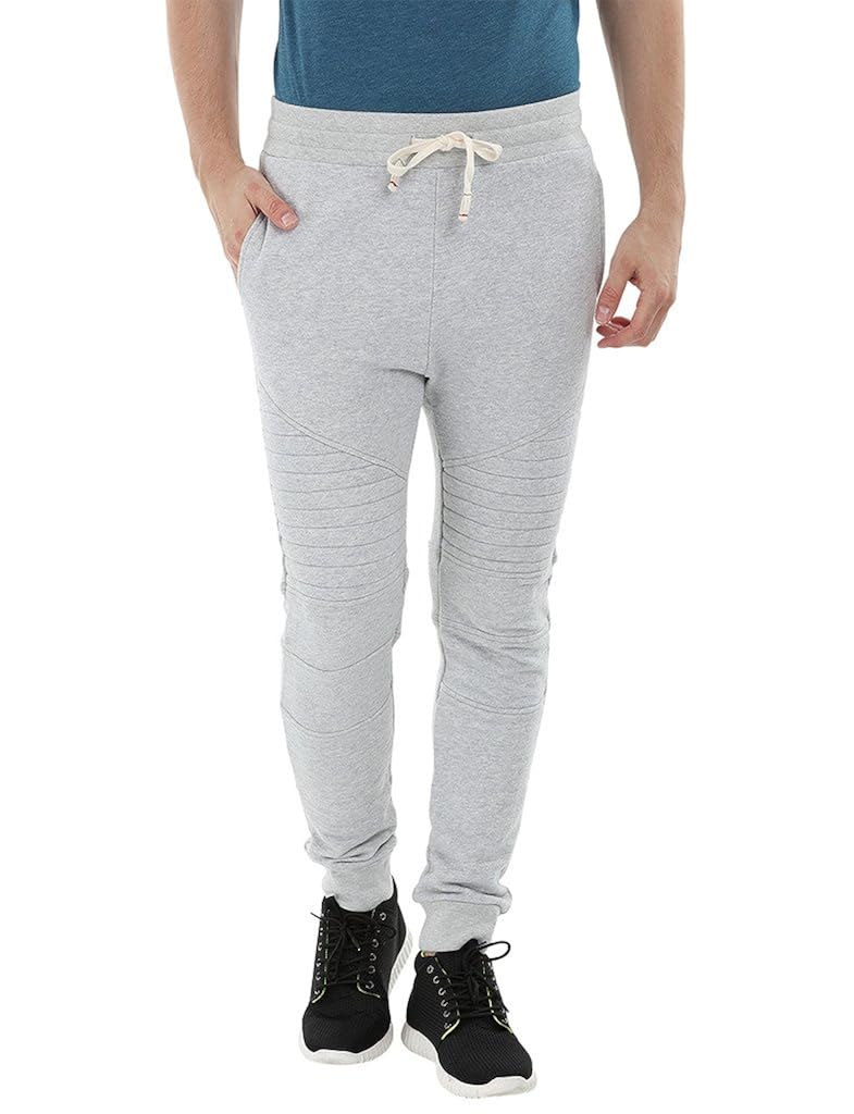 Buy Zobello Men's Quilted KneePatch Sweatpants(31109A_Sports Grey_XXLarge) at Amazon.in
