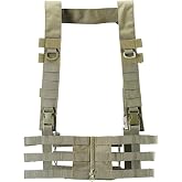 Lancer Tactical Airsoft Low Profile Chest Rig, Lightweight Nylon, Adjustable Shoulder Straps, Modular MOLLE-Compatible Design